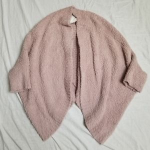 NEW Barefoot Dreams Cozy Chic Shrug Cardigan Sweater Pink Faded Rose Large XL
